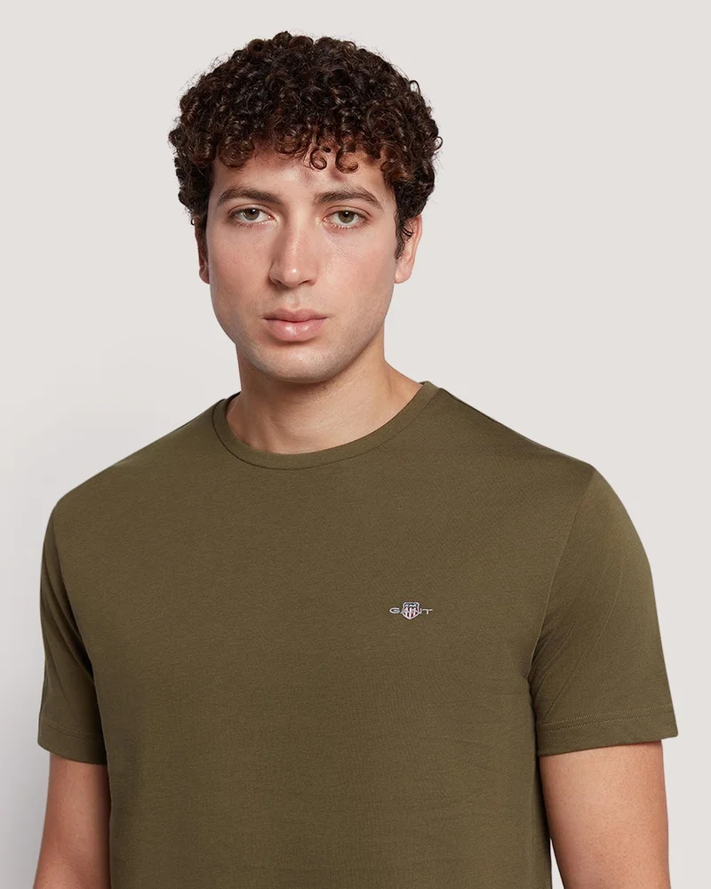 GANT Gant Men’S Short Sleeve Cotton T-Shirt With Shield Logo