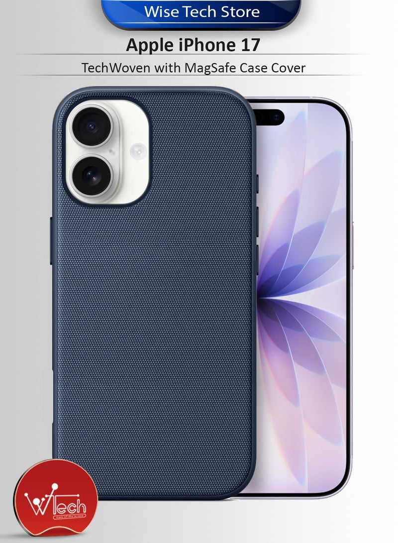 دبليو تيك هاتف آيفون 17 من آبل 5G 2025 مع غطاء واقٍ MagSafe من TechWoven (MCMPMN) - أزرق بحري - Image 1