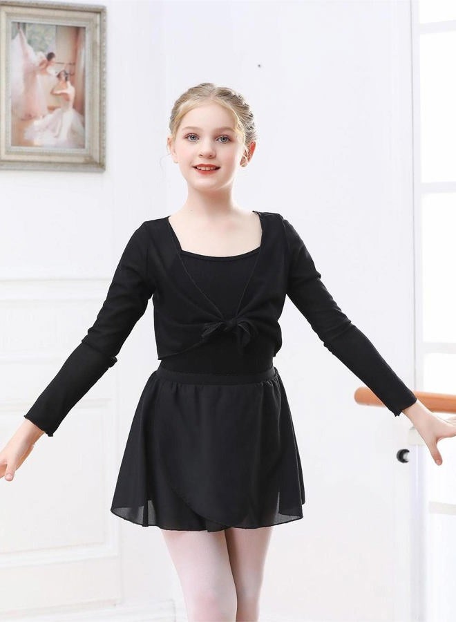 Nokecina Girls Ballet Dance Skirts Size 8-9 Years Old Black Chiffon Tutu Dresses for Christmas Dressing Up Dancewear - Image 2