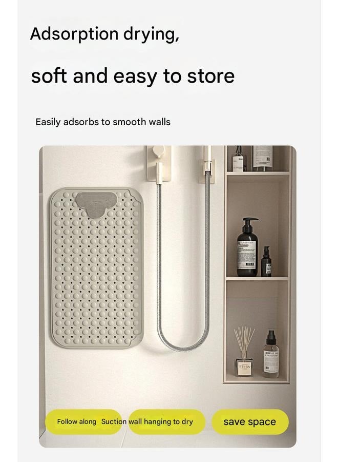 Special anti-slip mat for pregnant women and the elderly TPE material bathroom safety mat 80 cm long 50 cm wide thick massage drain mat cloud white suction cup floor mat - Image 2