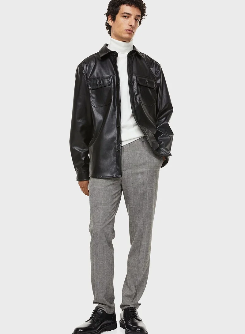 H&M Checked Slim Fit Pants