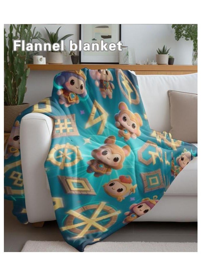 عام بطانية رقيقة من الفانيلا (دافئة ومريحة، ومناسبة للنوم واستخدام الألعاب وإزالة الغبار ومقاومة للرمل) 150 سم * 200 سم - 585 - Image 5