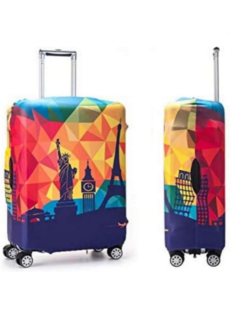 Durable Elastic Luggage Cover for 30-32 Inch Suitcases –Thick Polyester Travel Protective Case, Scratch & Stain Resistant Trolley Cover, Reusable Zipper Bag Protector for Air Travel & Storage - Image 1