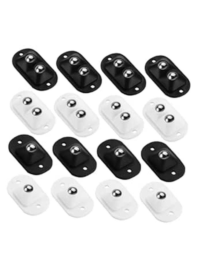 16Pcs Mini Adhesive Caster Wheels For Storage Boxes Trash Bins Smooth Rolling - Image 1