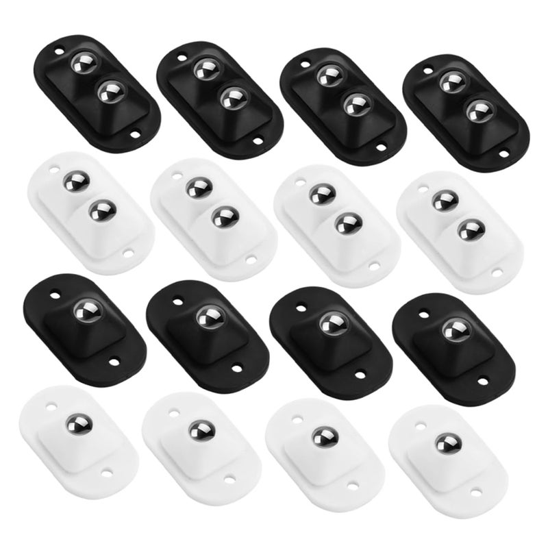 16Pcs Mini Adhesive Caster Wheels For Storage Boxes Trash Bins Smooth Rolling - Image 2