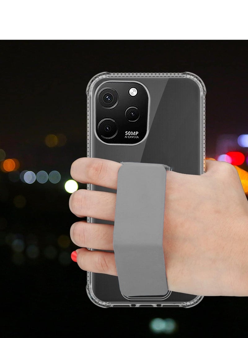 Wtech TPU Hand Grip Air Pillow Case Cover For Huawei Nova Y61 4G 2022 Clear/Grey - Image 2