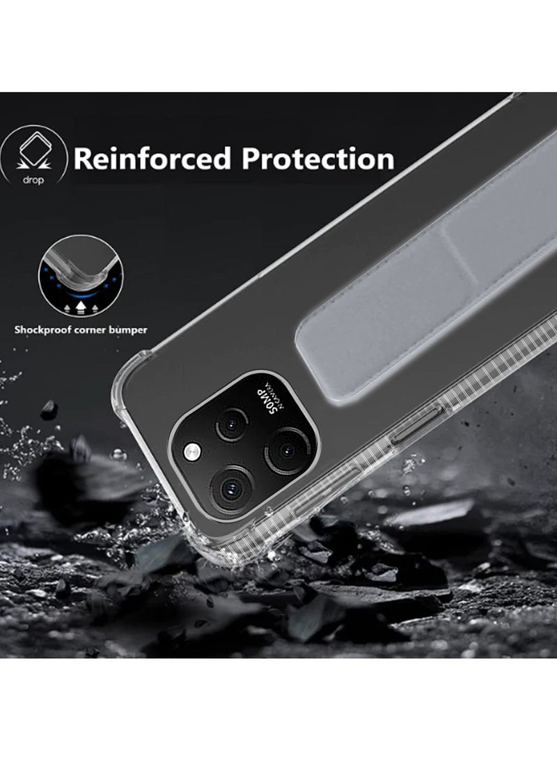 Wtech TPU Hand Grip Air Pillow Case Cover For Huawei Nova Y61 4G 2022 Clear/Grey - Image 4