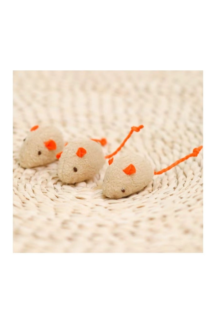Cat Pet Toys Interactive Mouse Toys Plush Colorful Catnip Chew Toys for Cat Amusement 3PCS - Image 2