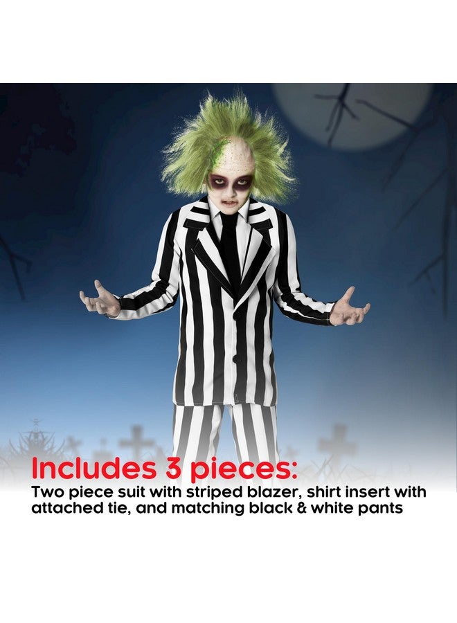 Morph Kids Black And White Striped Suit Costume Halloween Costume For Boys Halloween Costume Medium - Image 2