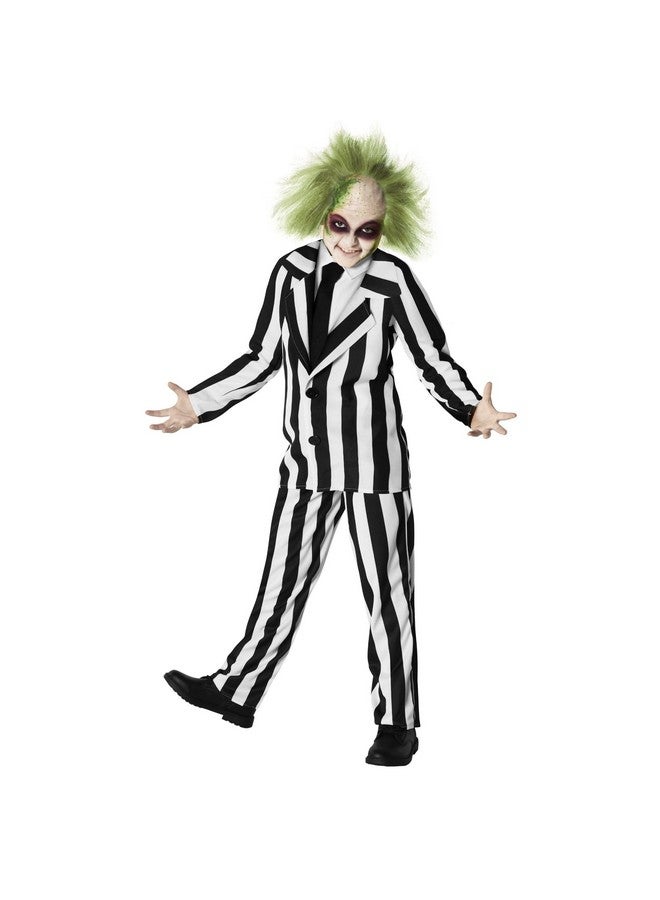 Morph Kids Black And White Striped Suit Costume Halloween Costume For Boys Halloween Costume Medium - Image 1