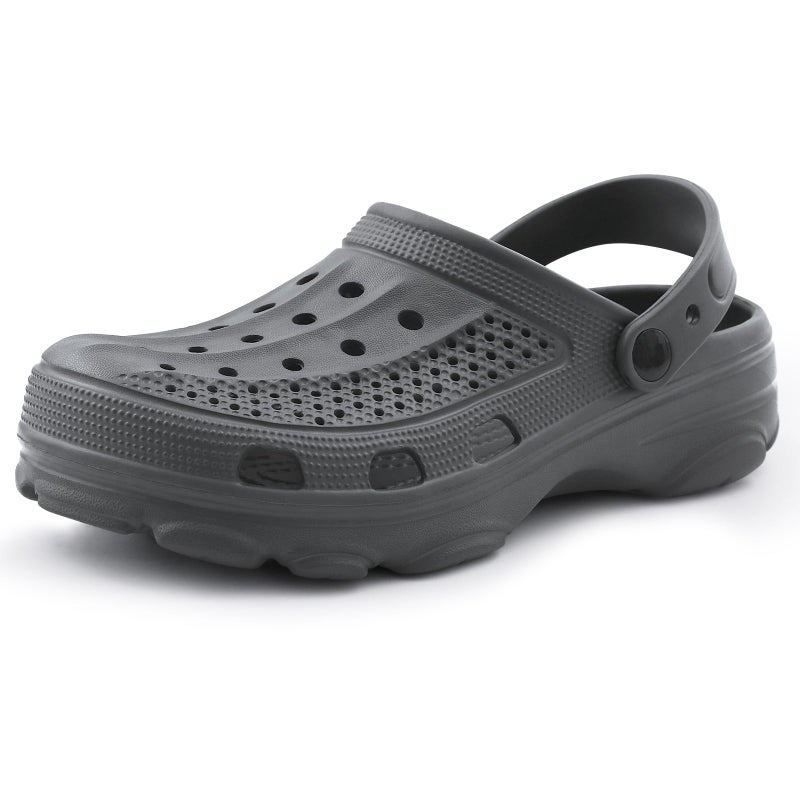 Beslip Womens Mens Garden Clogs Shoes with Arch Support Unisex Comfort Slip-on Sandals, Grey 41 (9 Women/7.5 Men) - Image 1