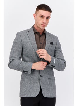 Bar III Men Slim Fit Jacquard Pattern Semi-Formal Blazer, Black  - Image 1