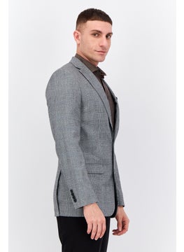 Bar III Men Slim Fit Jacquard Pattern Semi-Formal Blazer, Black  - Image 2