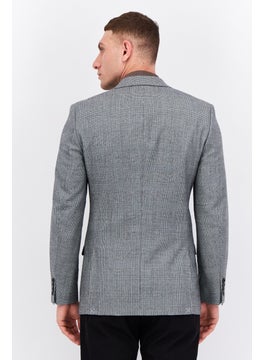 Bar III Men Slim Fit Jacquard Pattern Semi-Formal Blazer, Black  - Image 3