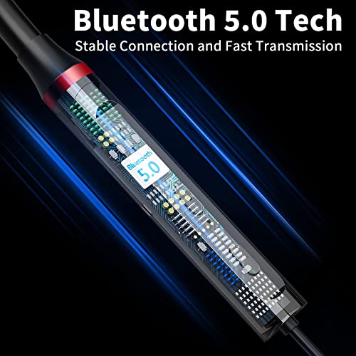 ASKUBSKU Neckband Bluetooth Headphones Wireless Earbuds for Samsung S25 Ultra S24 S23 FE S22 A53 A25, Sport Headphones HiFi Stereo Surround Sound Ear Buds for iPhone 17 Air 16 15 14 Pro Max 13 Plus Pixel 10 9 - Image 3