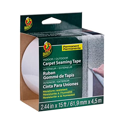 Duck Brand Self-Adhesive Fiberglass Carpet Seaming Tape, 2.44-Inch by 15-Feet, Single Roll (286519) - Image 1
