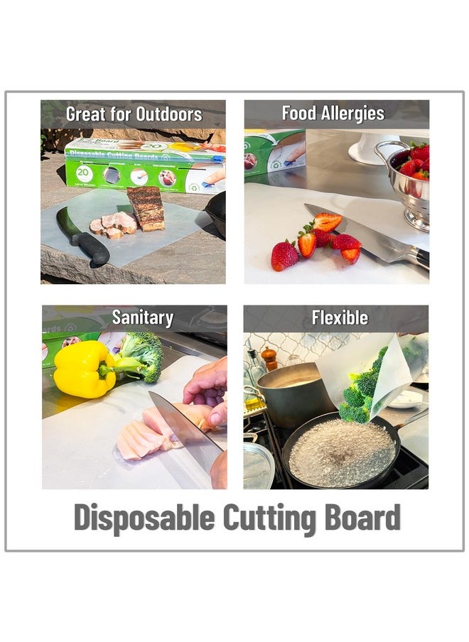 Mind Reader Mind Reader E-Z Board Disposable Plastic Cutting Board, 20 Square Feet, Easy Clean-Up and Convenient Use, Ideal for Camping, Hunting, Boating, and For People With Food Allergies, Clear  - Image 5