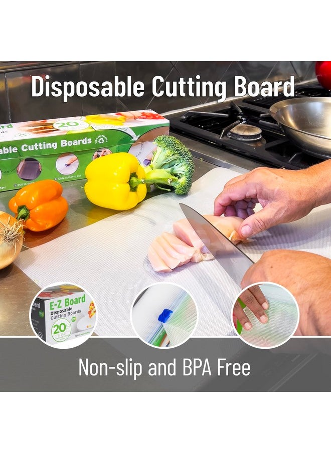 Mind Reader Mind Reader E-Z Board Disposable Plastic Cutting Board, 20 Square Feet, Easy Clean-Up and Convenient Use, Ideal for Camping, Hunting, Boating, and For People With Food Allergies, Clear  - Image 4
