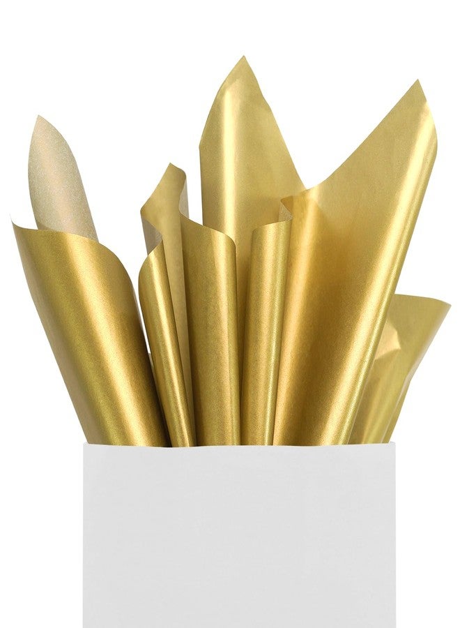 Luckonway 40 Sheets 20x20 Inches Premium Gold Metallic Tissue Paper for Gift Bags – Bulk Gift Wrapping Paper for Christmas, Weddings, Parties & Art Crafts (Gold) - Image 3