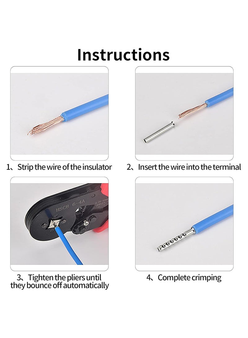 GNAFOTU 600 Pcs Wire Ferrules Kit, Wire End Terminal Ferrules,for DIY Electrical Splicing,10-22 AWG - Image 3