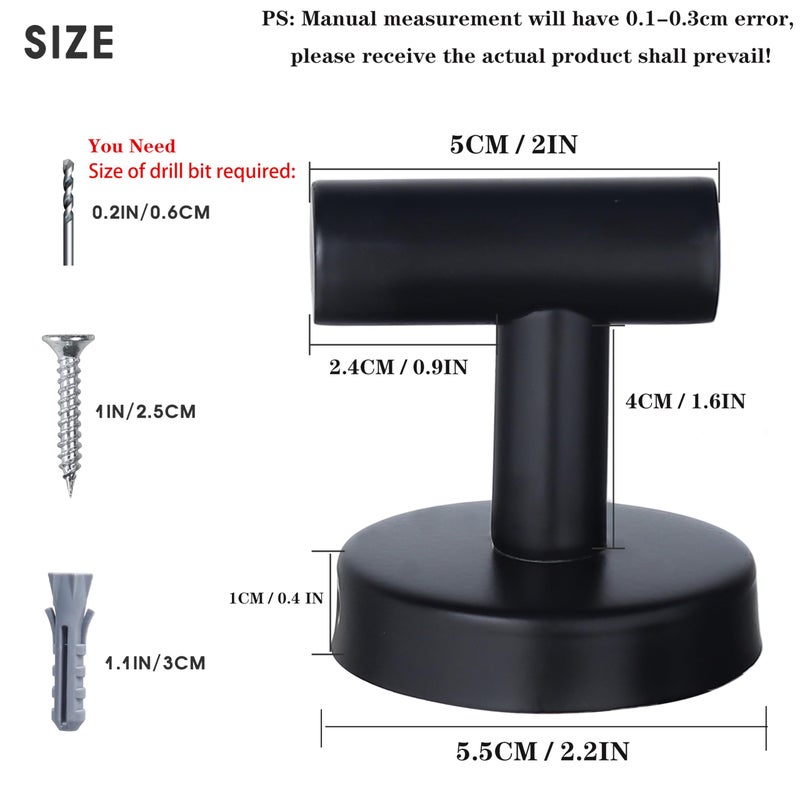 Homagic 2 Pack Bathroom Towel Hooks Wall Mount Hooks Matte Black Towel Racks Coat Hooks, Heavy Duty Robe Hook Holder for Kitchen Garage Home Hotel Office Cabinet - Image 5