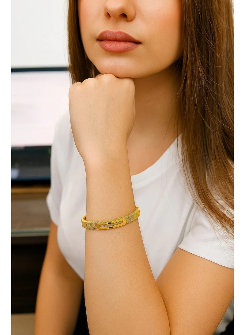 فيبراندا ‏سوار مفتوح من الفولاذ المقاوم للصدأ كلاسيك نقي BR-39‏ - Image 1