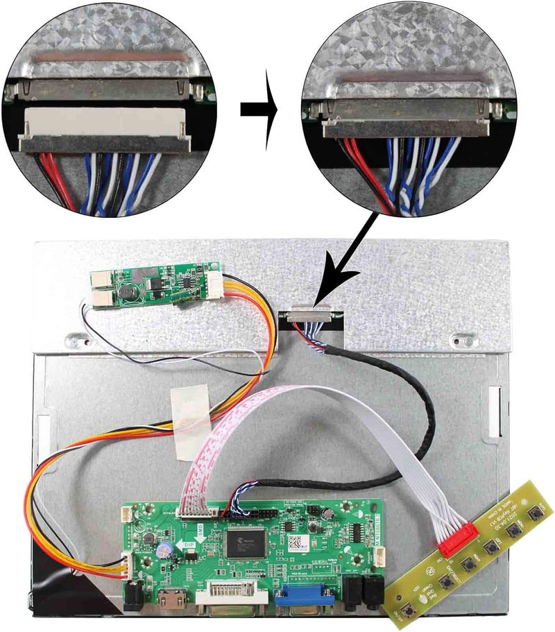 VSDISPLAY 12.1" 12.1 Inch 1024X768 Wide Viewing LCD Screen VS121T-001A with DVI VGA Audio LCD Controller Board 68676 - Image 4