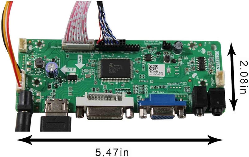 VSDISPLAY 12.1" 12.1 Inch 1024X768 Wide Viewing LCD Screen VS121T-001A with DVI VGA Audio LCD Controller Board 68676 - Image 2