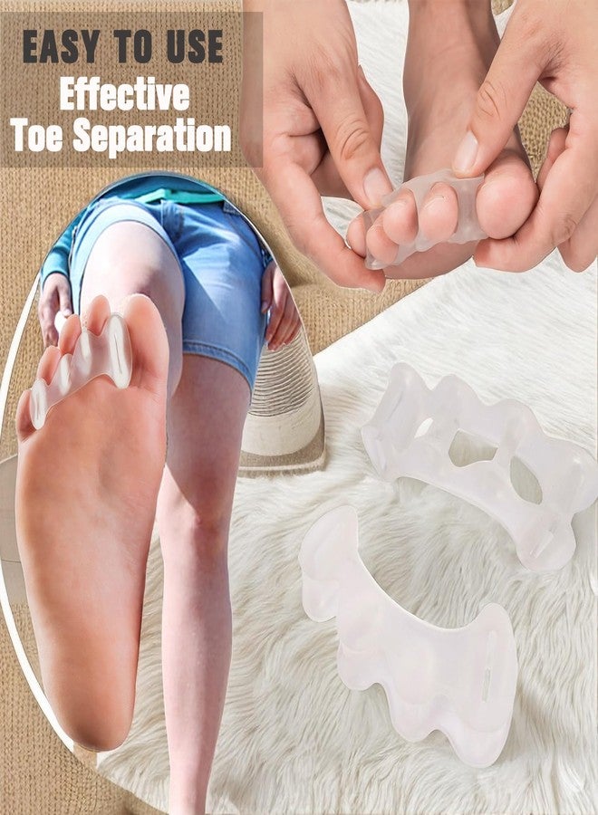 WUTAIN SEBS Toe Separators for Bunions & Overlapping Toes - Soft Gel Toe Spacers for Yoga, Running Recovery & High Heel Relief - Hypoallergenic & Washable Foot Care (2 Pairs) - Image 3