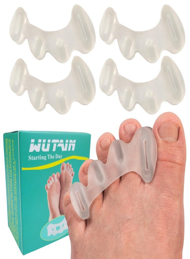 WUTAIN SEBS Toe Separators for Bunions & Overlapping Toes - Soft Gel Toe Spacers for Yoga, Running Recovery & High Heel Relief - Hypoallergenic & Washable Foot Care (2 Pairs) - Image 1