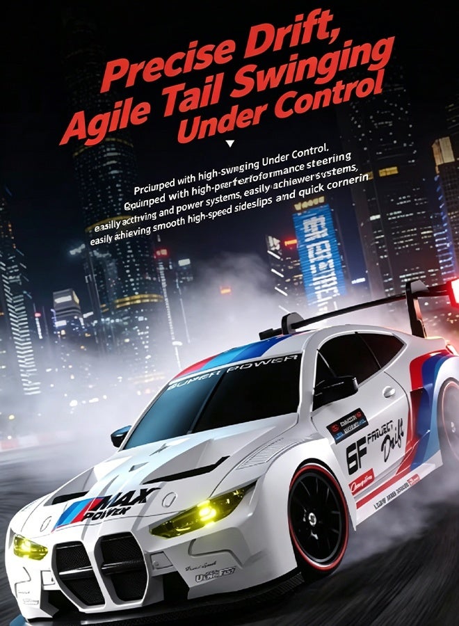 Drift RC Car  4WD High-Speed Remote Control Racing Car with Flashing Lights, Dual Tires, USB Charging,Racing Car Toys for Boys Girls Kids Adults - Image 4