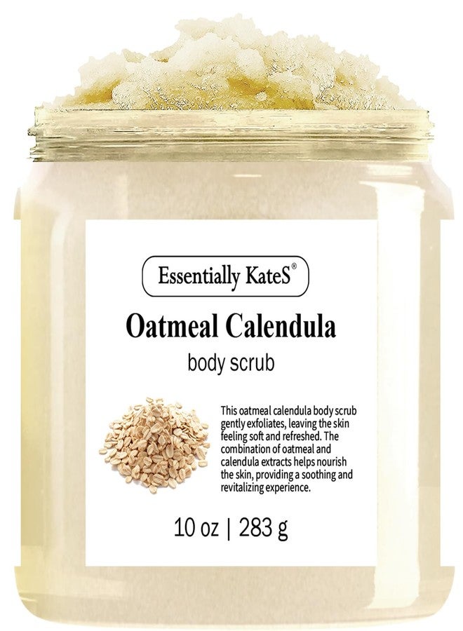 Essentially KateS Oatmeal + Calendula Body & Foot Scrub 10 oz - Very Gentle, and Perfect for Sensitive Skin, for a complete spa-like experience - The best stocking stuffer. - Image 1