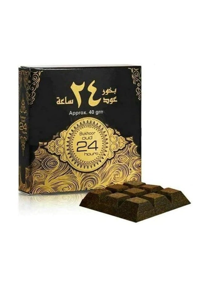 Ard Al Zaafaran Bukhoor Oud 24 Hours Incense,40g 