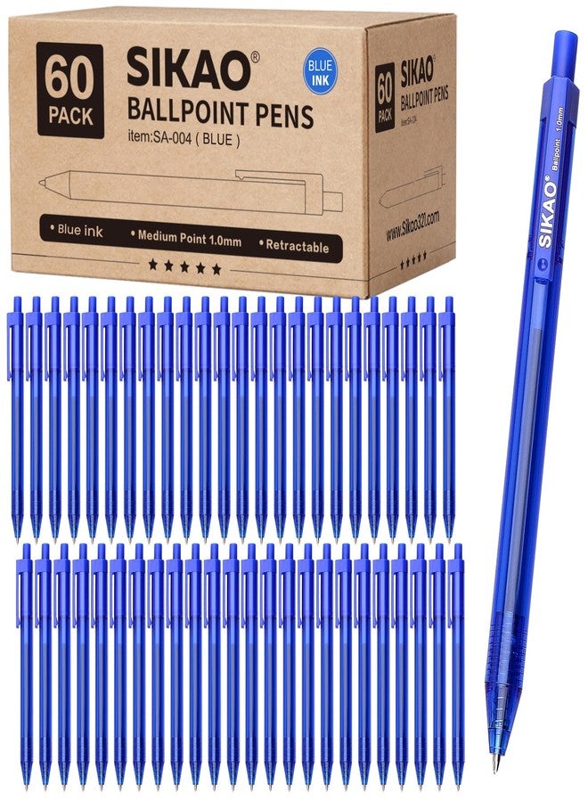 Sikao BULK BALL PENS BLUE 60 PACK - Image 1