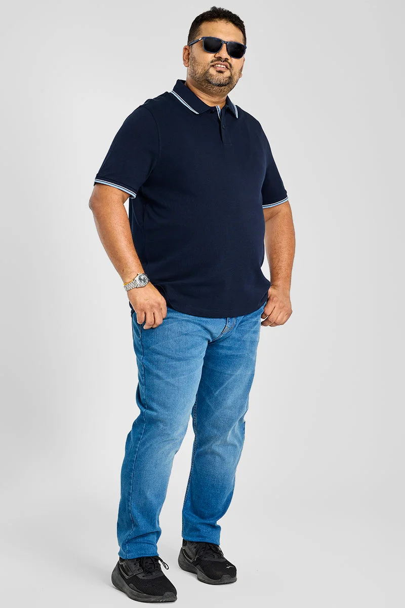 SNITCH Blue Slim Fit Plus Size Jeans