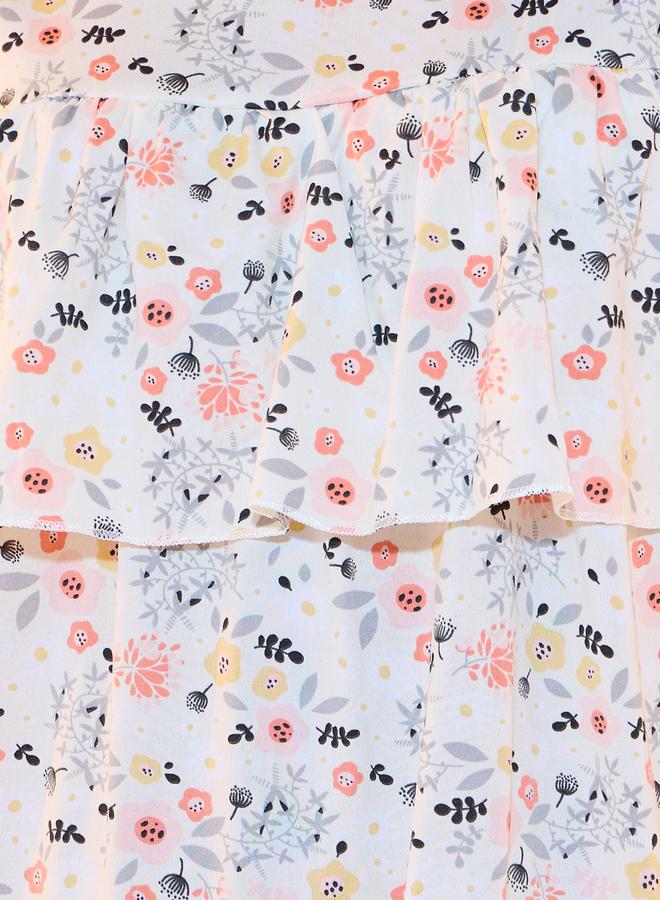 Styli All Over Ditsy Floral Ruffled Nightdress  - Image 3