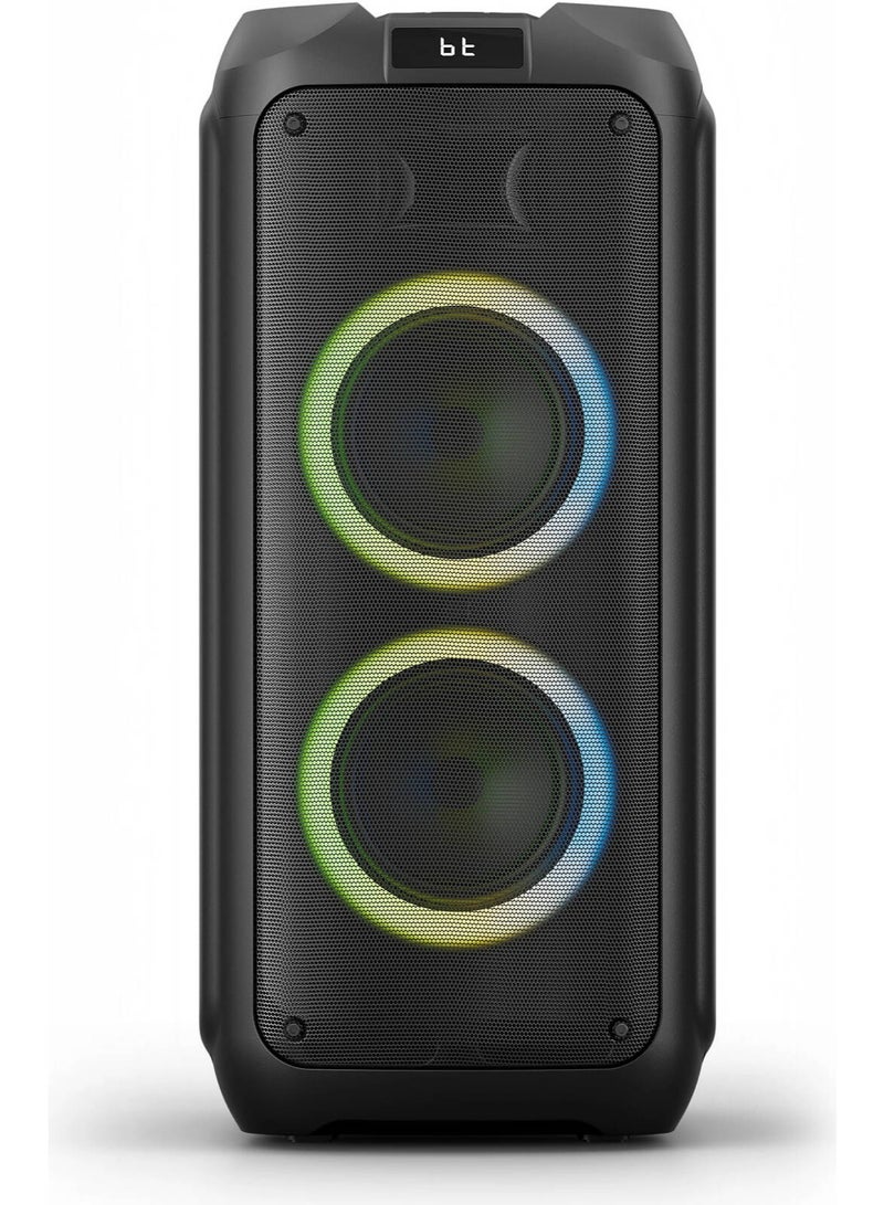 Philips Avent Philips Bluetooth Party Speaker, 60W (RMS) Output Power, Dynamic Bass Boost, 10 RGB Light Modes, DBB Bass Booster, Bluetooth 5.0, Microphone & Guitar Inputs, Black | TAX4509/73 - Image 1