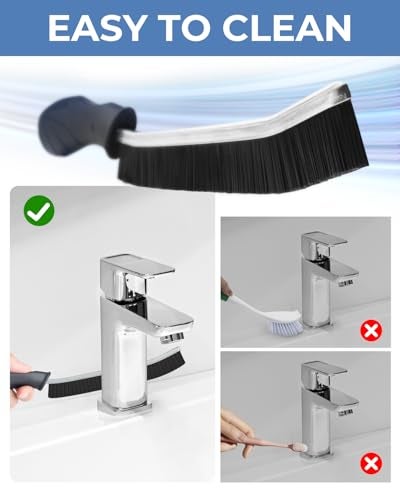 Cleangor Crevice Cleaning Brushes, Cleaner Scrub Brush Tool for Hard to Reach Tight Space, Home Essentials, Cleaning Supplies for Shower, Bathroom, Kitchen, Toilet, Window - Image 3