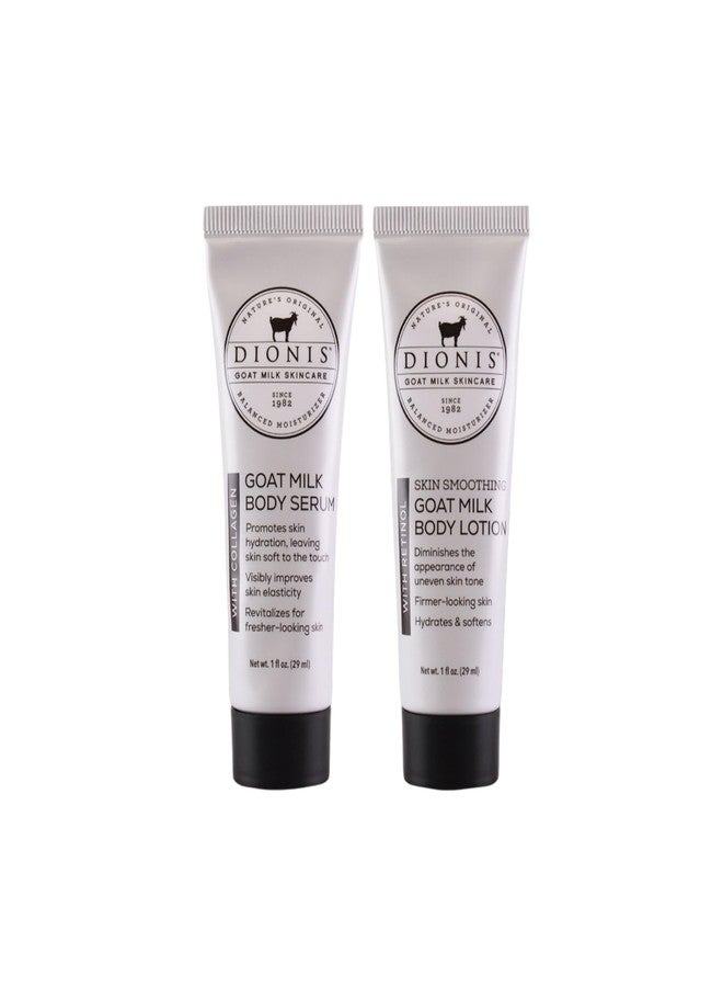 Dionis Body Treatment Goat Milk Duo - Body Lotion with Retinol and Body Serum with Collagen For Smoother and Younger Skin - Image 1