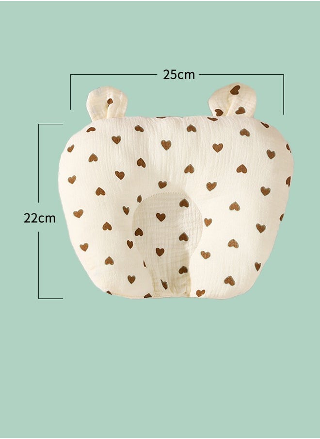 Aissiora Baby neck support pillow Baby's head shaping pillow Prevention and correction of flat heads Cotton baby pillow Suitable for newborns  - Image 2