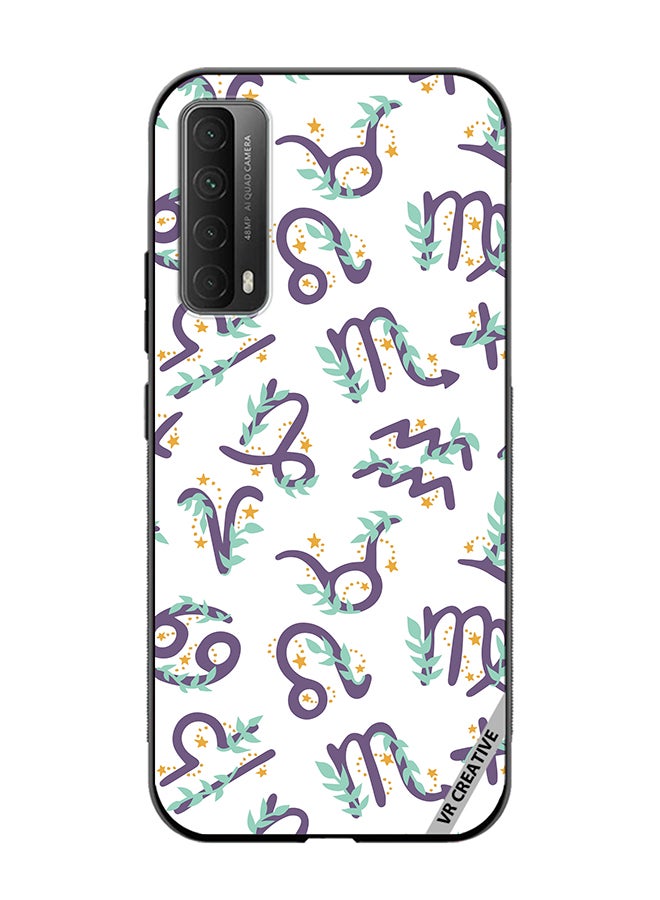 VR CREATIVE Protective Case Cover For Huawei Y7a Cute Vector Pattern With Zodiac Sign Design Multicolour - Image 1