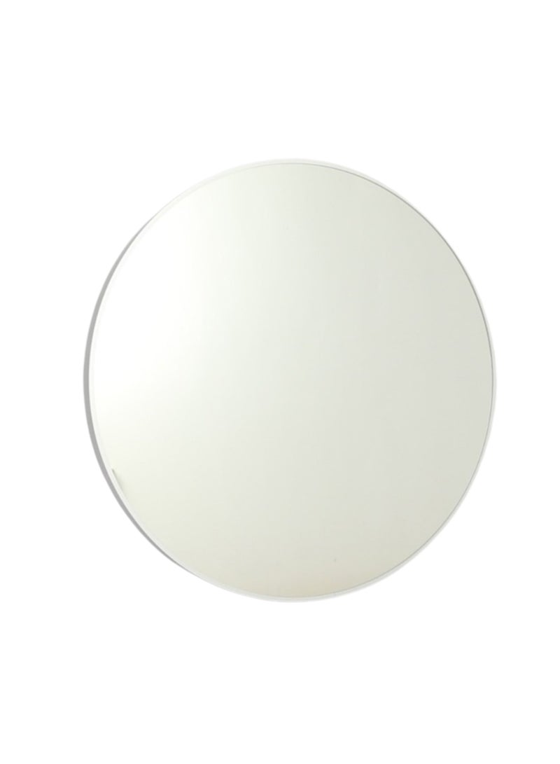 بكسل للأثاث مرآة حائط دائرية باطار معدني من الألومنيوم من بكسل الأثاث، لغرفة المعيشة والمداخل والتسريحة والحمام، اللون الفضي، 60سم - Image 1