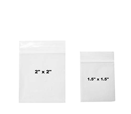 FlanicaUSA 100 CT Resealable Mini Zipper Polly Bags 2 Mil Clear (2" x 2") - Image 3