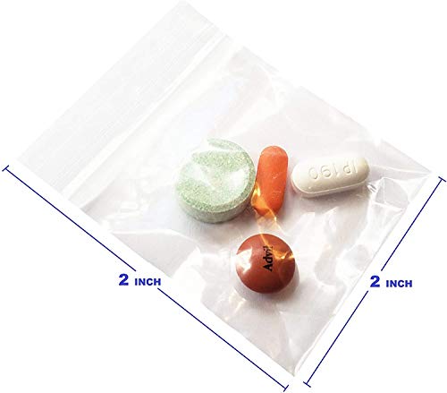 FlanicaUSA 100 CT Resealable Mini Zipper Polly Bags 2 Mil Clear (2" x 2") - Image 2