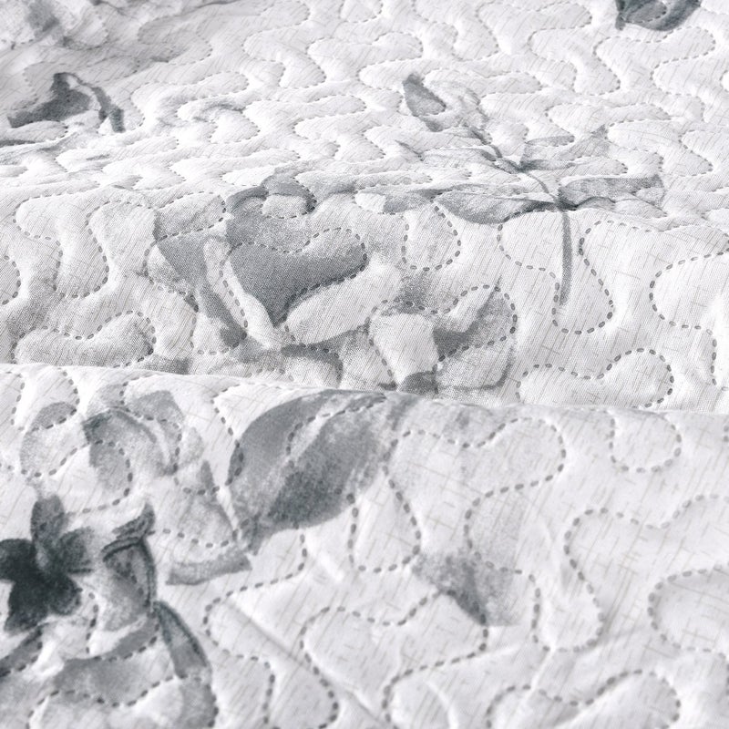 JML Quilt Set - Queen Size Quilt Sets with Shams - 3 Pieces - All Season Lightweight Soft Printed Pattern Bedding Bedspread Coverlet Set - Image 5