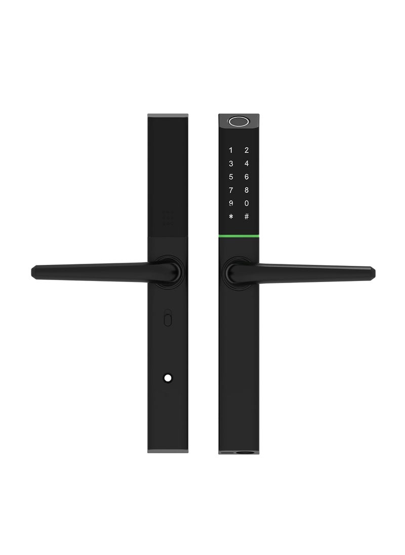 Link Link Smart Slimtron Digital Biometric Door Lock for Aluminium Frame Doors WiFi Mobile App Black 300 Access Options Remote Unlocking Free Installation and 4 Year Domestic Warranty  - Image 1