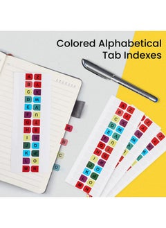 NEWEST 520 Pieces Colored Alphabetical Tab Indexes 20 Sheets Self Adhesive Az Alphabet Index Tabs Dividers Waterproof Page Markers Alphabetical File Tabs For Binders Notebook Book Folder  - Image 2