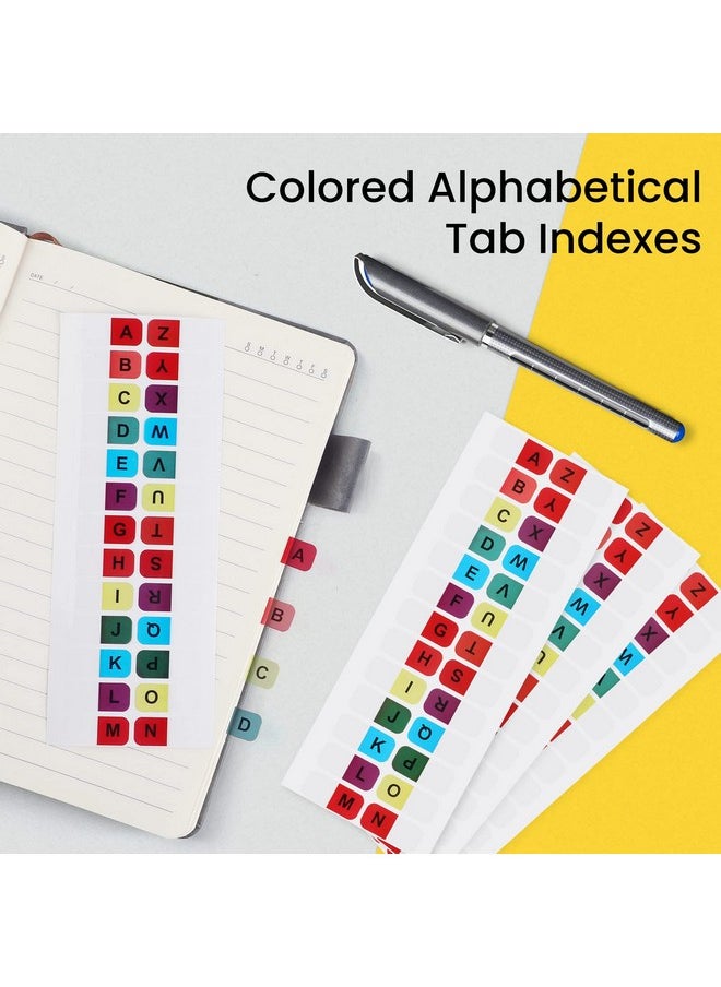 NEWEST 520 Pieces Colored Alphabetical Tab Indexes 20 Sheets Self Adhesive Az Alphabet Index Tabs Dividers Waterproof Page Markers Alphabetical File Tabs For Binders Notebook Book Folder  - Image 2