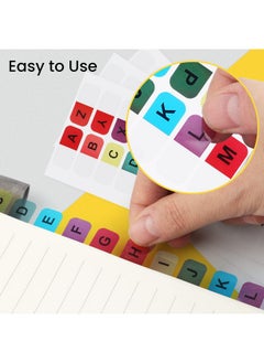 NEWEST 520 Pieces Colored Alphabetical Tab Indexes 20 Sheets Self Adhesive Az Alphabet Index Tabs Dividers Waterproof Page Markers Alphabetical File Tabs For Binders Notebook Book Folder  - Image 5