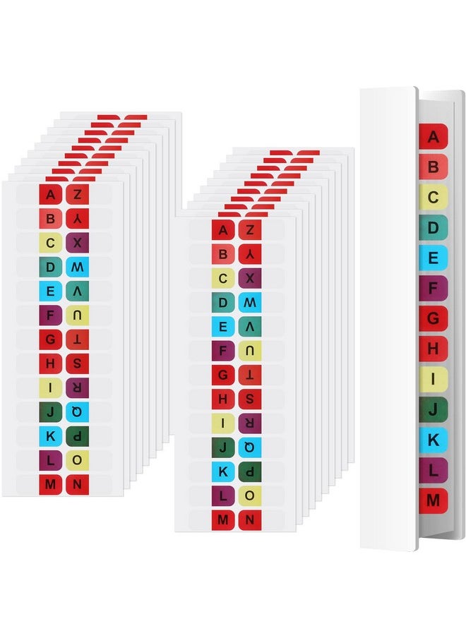 NEWEST 520 Pieces Colored Alphabetical Tab Indexes 20 Sheets Self Adhesive Az Alphabet Index Tabs Dividers Waterproof Page Markers Alphabetical File Tabs For Binders Notebook Book Folder  - Image 1